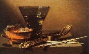Still Life with Wine and Smoking Implements Petrus Christus